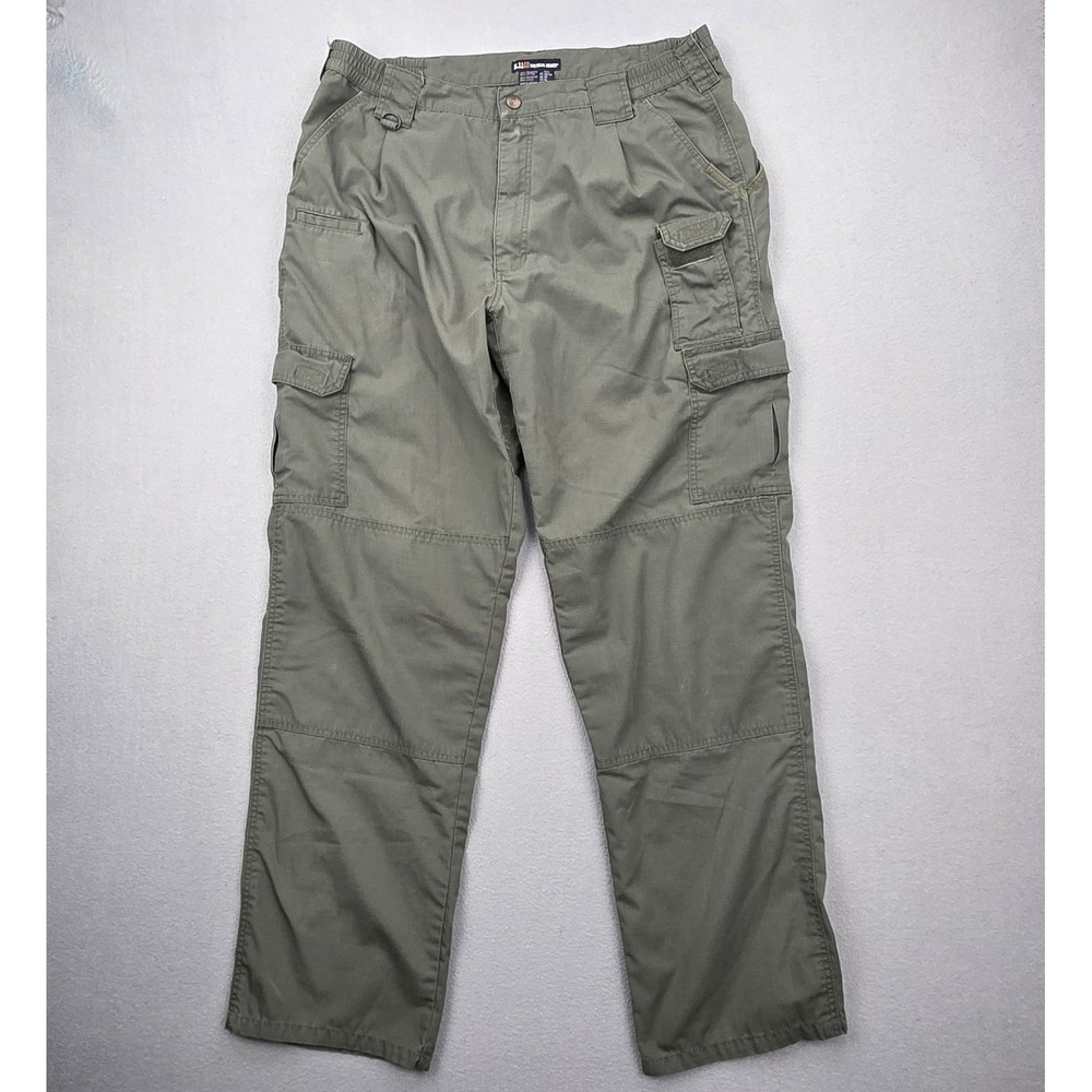 5.11 Tactical Taclite Pro Ripstop Pants Mens 38x34 (36x32) Green Cargo Utility
